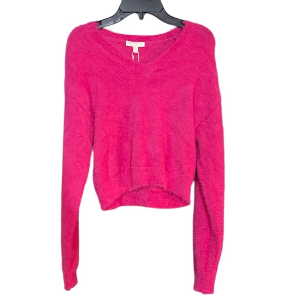 NWT Chelsea & Violet Girls Fuzzy Pink Sweater Large 10/14 New